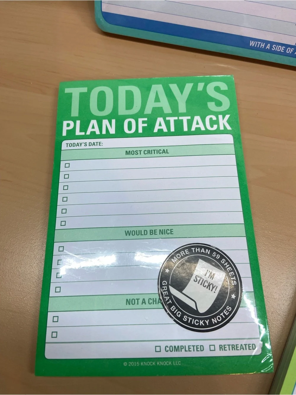 Knock Knock Green & Blue My Awesome Week Planner + Green Checklist Pads